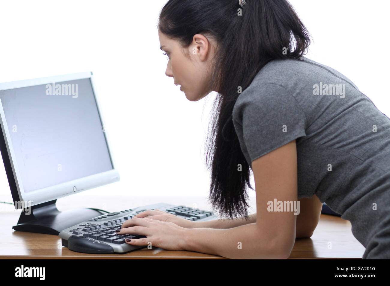 Brunette young woman Stock Photo