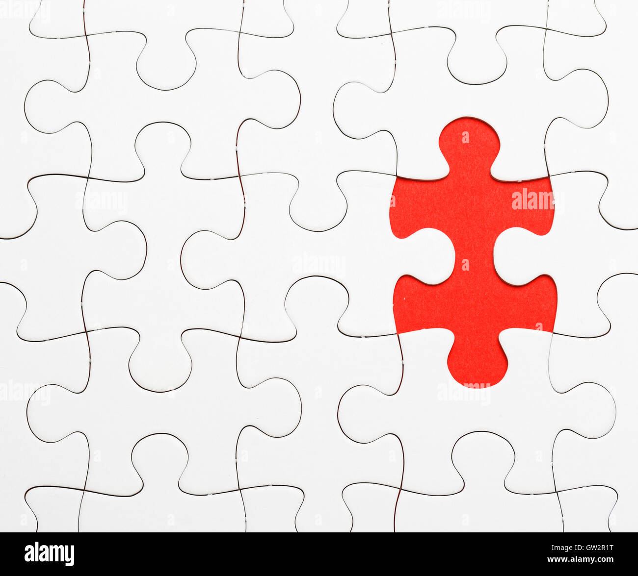 Incomplete puzzle with missing piece stock photo alamy