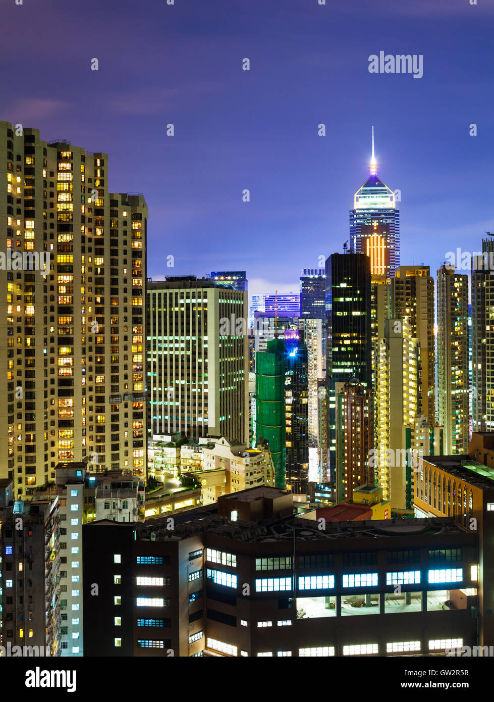 Hong Kong skyline at night Stock Photo - Alamy