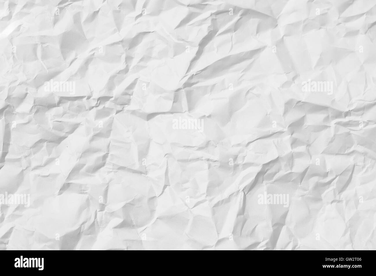 White crumpled paper for background image Stock Photo