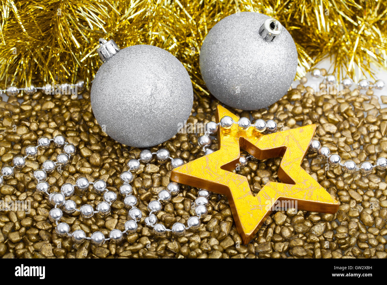 Christmas star on a golden background Stock Photo - Alamy