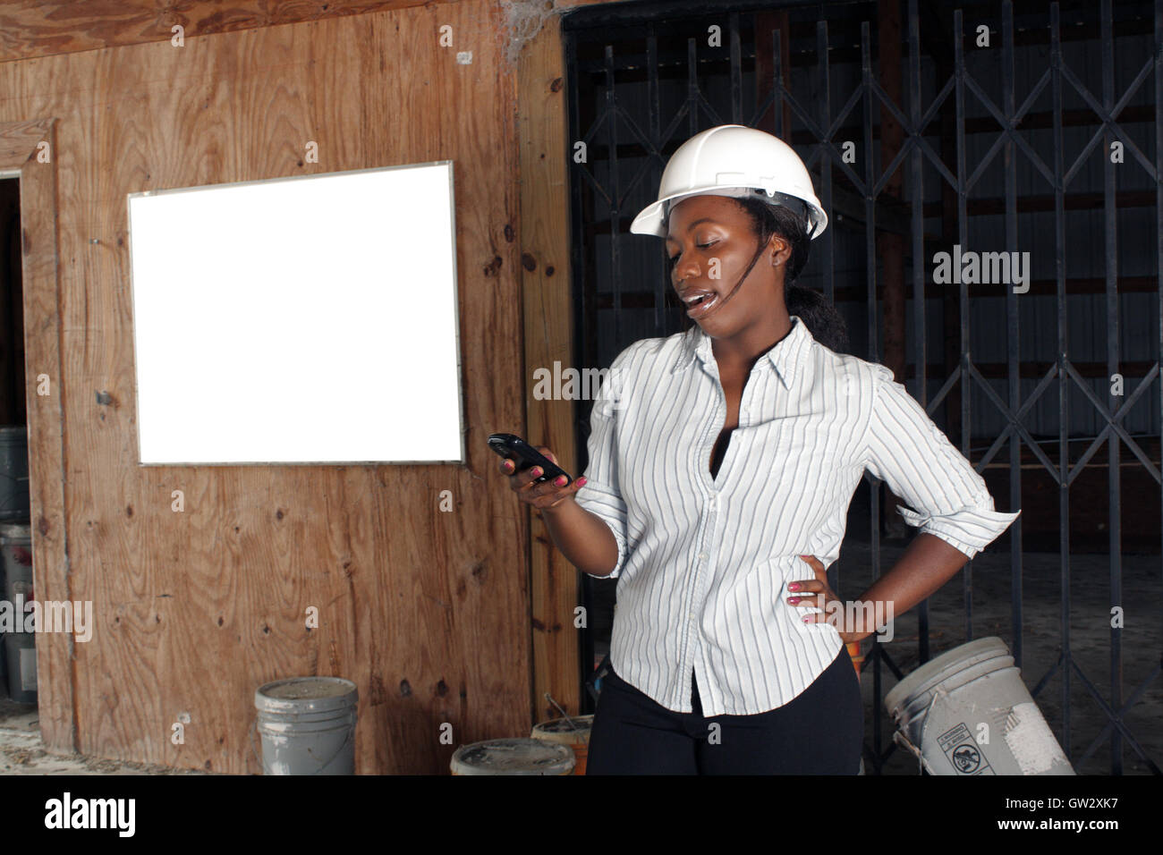 Lovely Female Construction Admin (2) Stock Photo