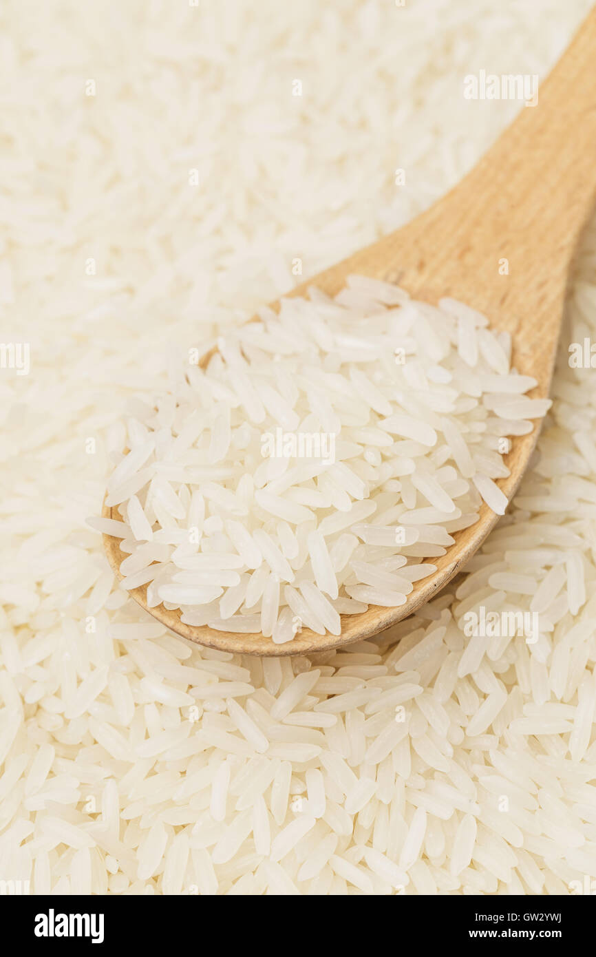 White rice on teaspoon Stock Photo - Alamy