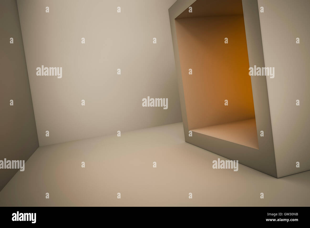 room with orange light Stock Photo - Alamy