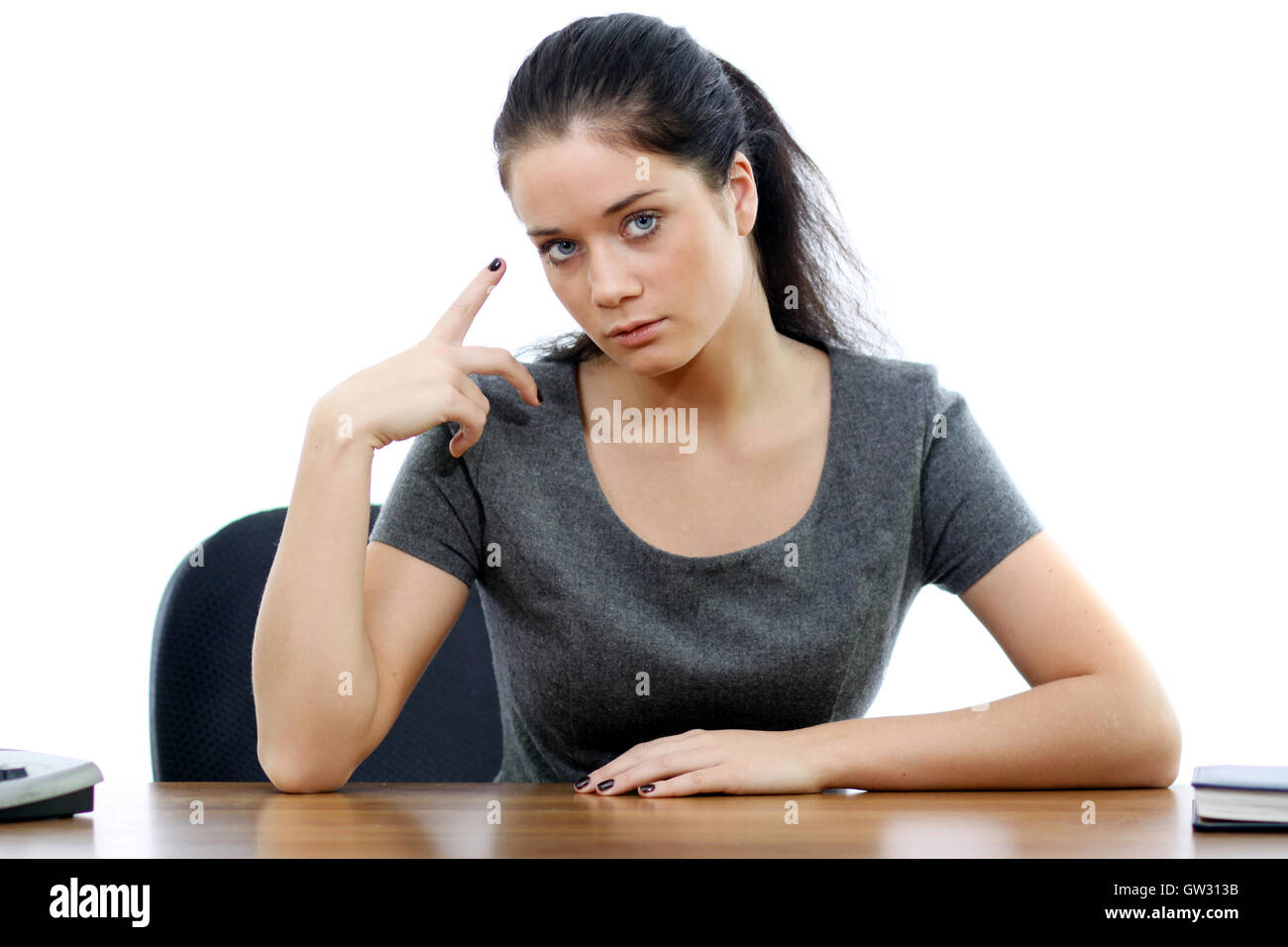 Brunette young woman Stock Photo