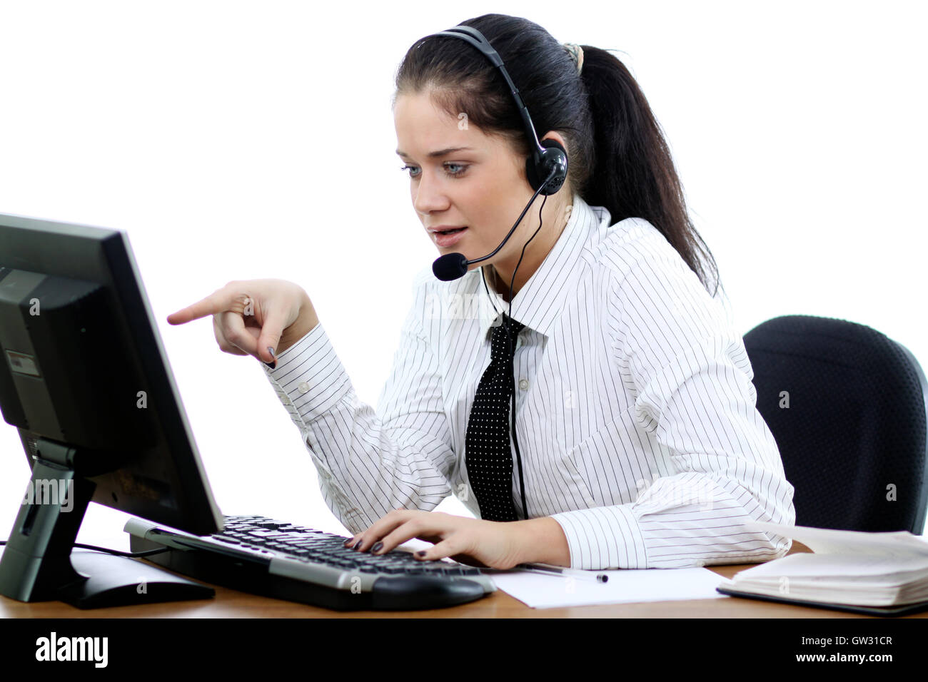 Brunette young woman Stock Photo