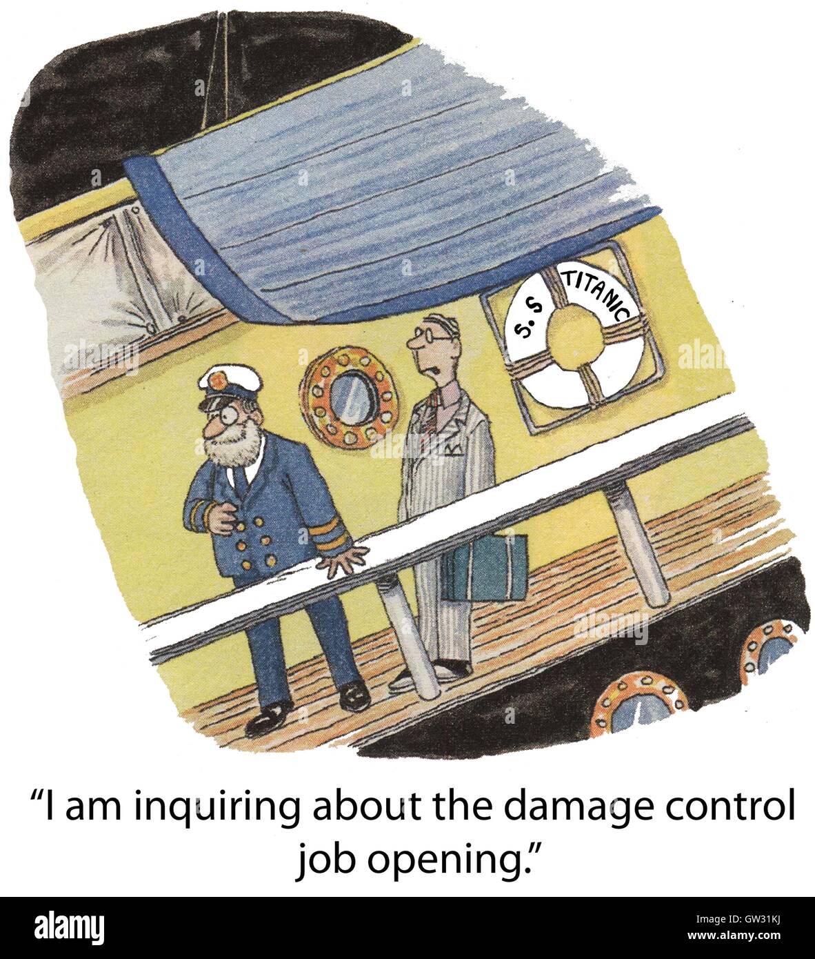 Damage Control Job Opening Stock Photo Alamy