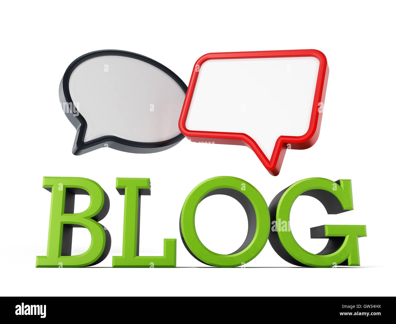 Blog logo speech bubble Cut Out Stock Images Pictures Alamy