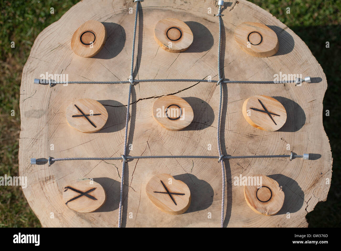 X and o game board stock photo alamy