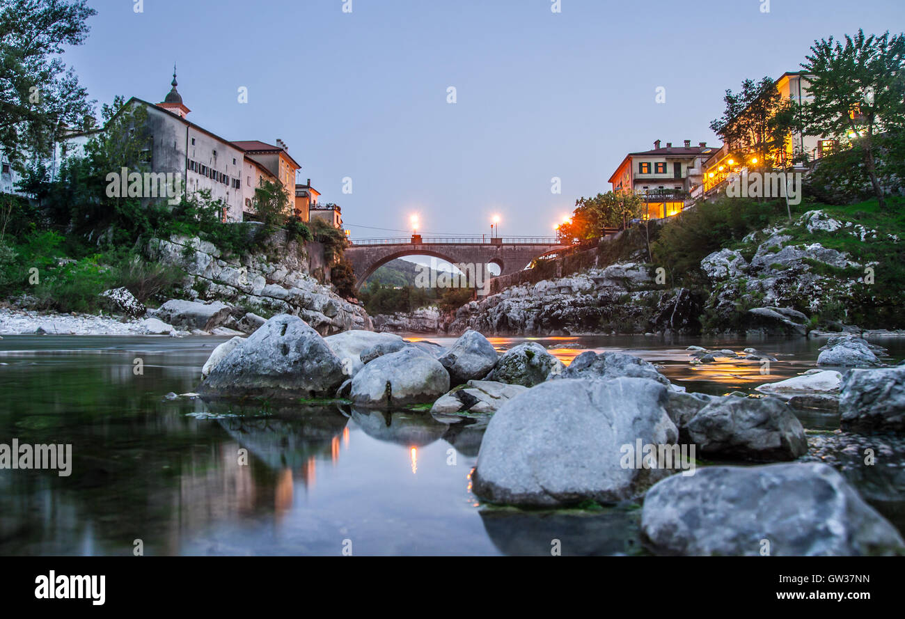 Town Kanal ob soci, Slovenia Stock Photo Alamy