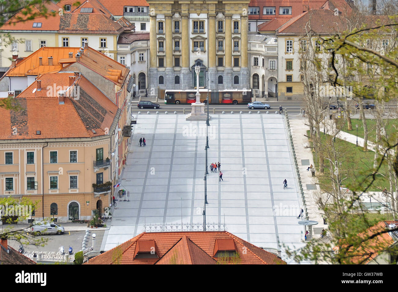 Congress square (kongresni trg), Ljubljana, Slovenia Stock Photo