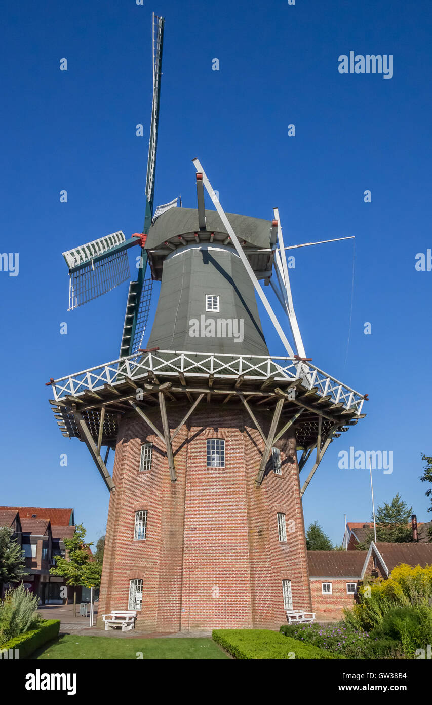 Windmill Meyers Mühle in the historical center of Papenburg, Germany Stock Photo