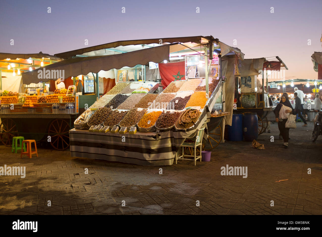 [spice stall] [Jamaa el Fna Square] Stock Photo