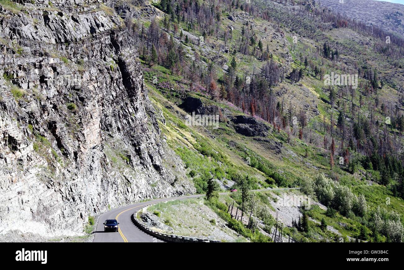 Going to the sun road glacier national park montana stock photo alamy