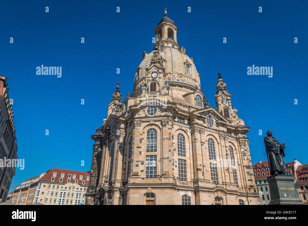 Dresden Frauenkirche in Germany Stock Photo