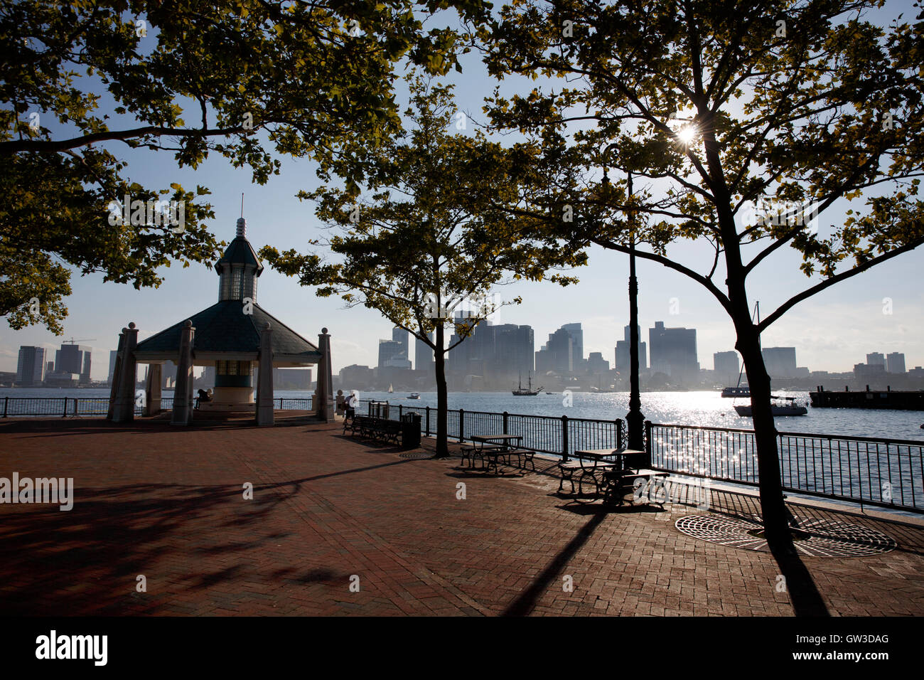Piers Park, Boston Massachusetts Stock Photo