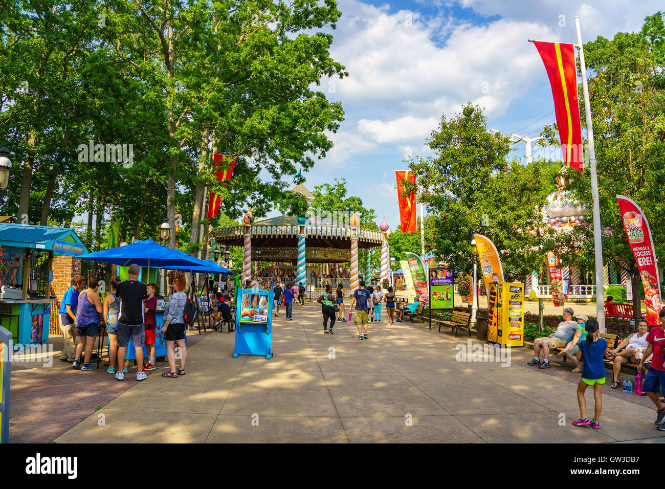 The beautiful Six Flags Great Adventure amusement park. New Jersey