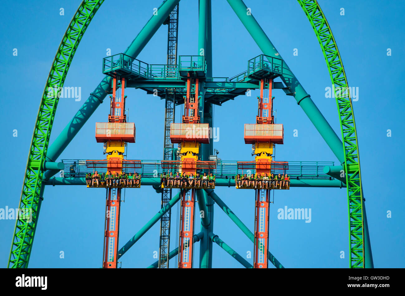 The beautiful Six Flags Great Adventure amusement park. New Jersey