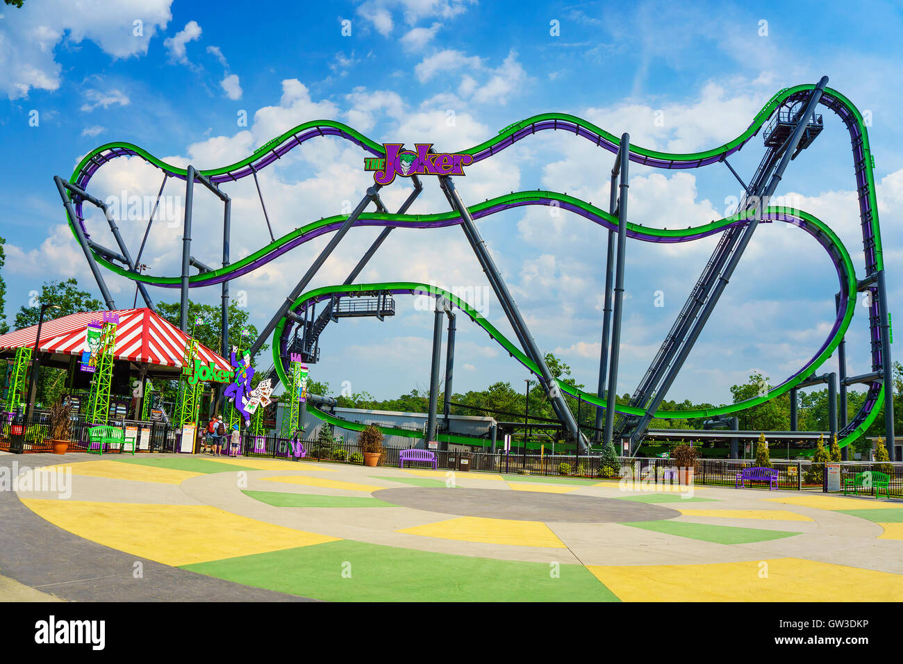 The beautiful Six Flags Great Adventure amusement park. New Jersey - United  States of America Stock Photo - Alamy