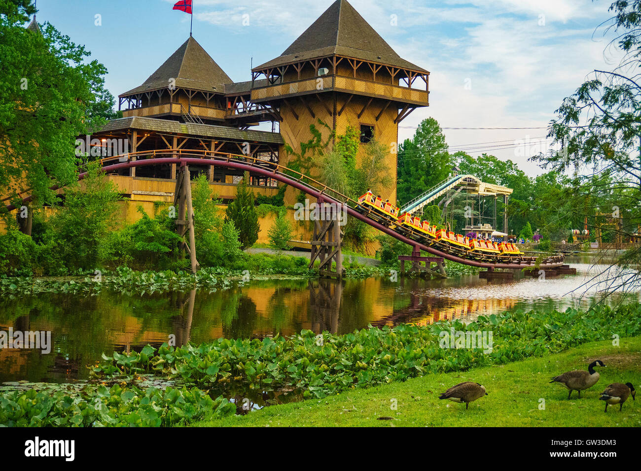The beautiful Six Flags Great Adventure amusement park. New Jersey