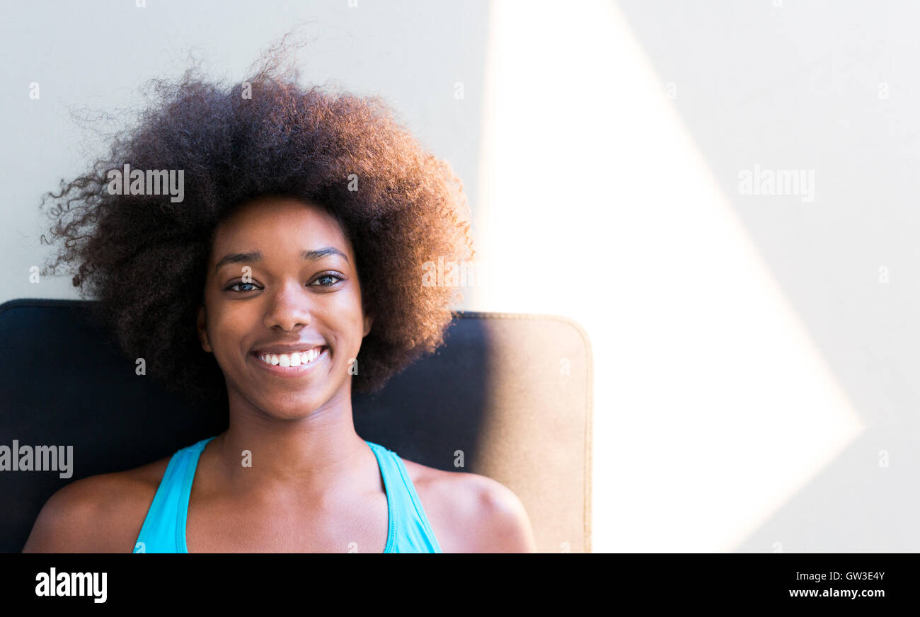 Young African American Woman With A Wild Frizzy Afro