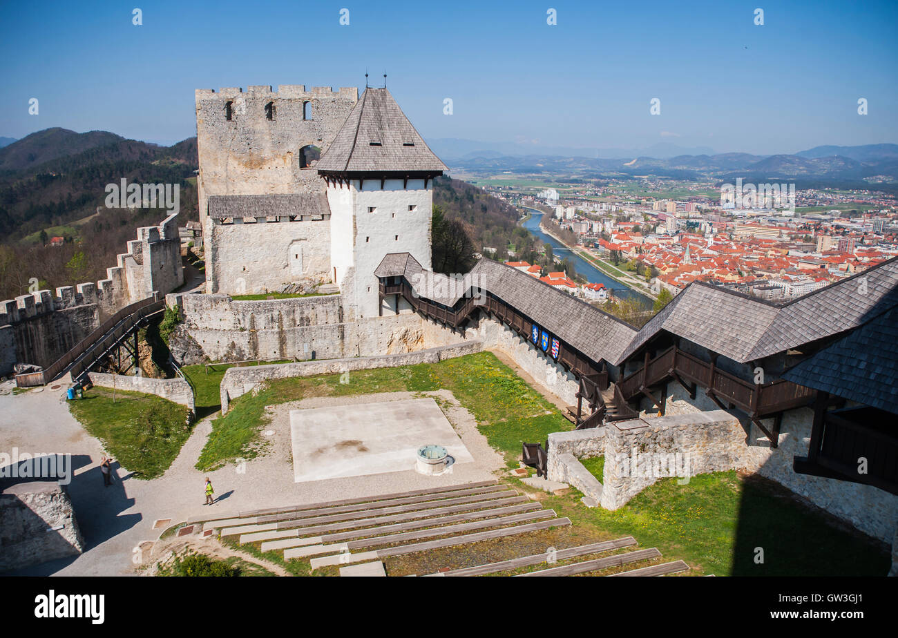 Celje castle, tourist attraction, Slovenia Stock Photo