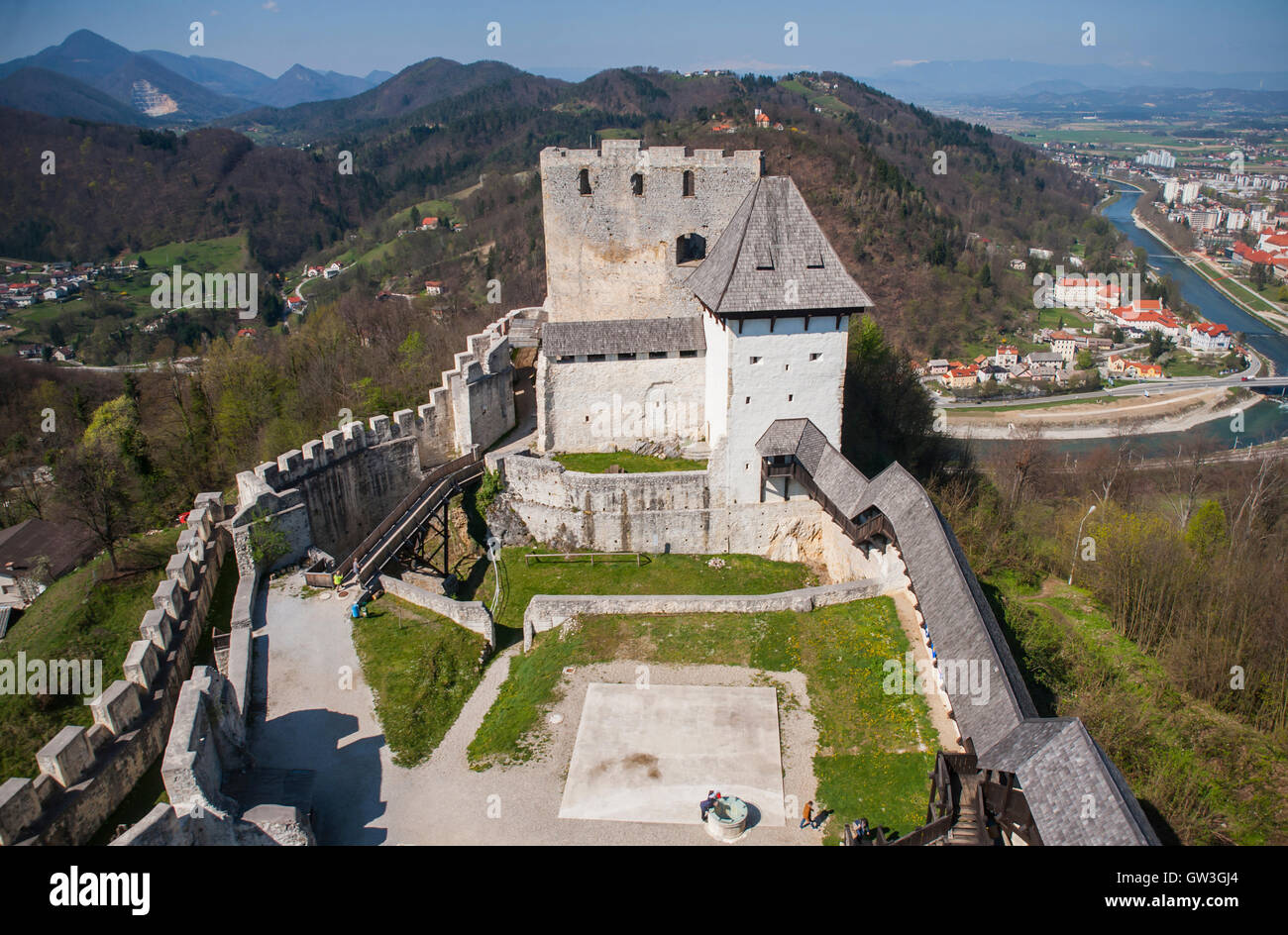 Celje castle, tourist attraction, Slovenia Stock Photo