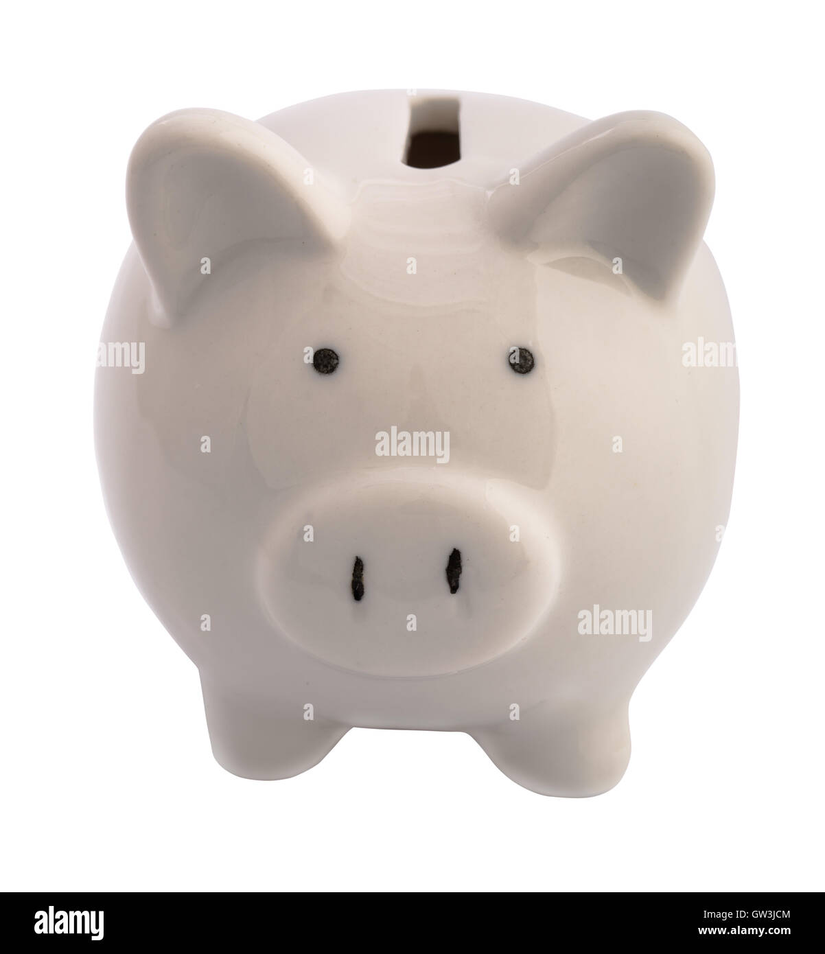 Piggy bank isolated on white Stock Photo - Alamy
