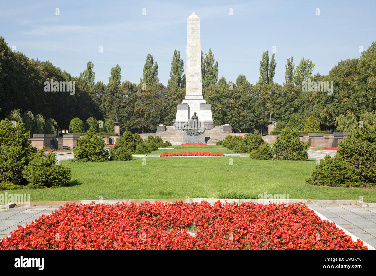 Soviet War Memorial, Schönholzer Heide, Pankow, Berlin, Germany Stock Photo