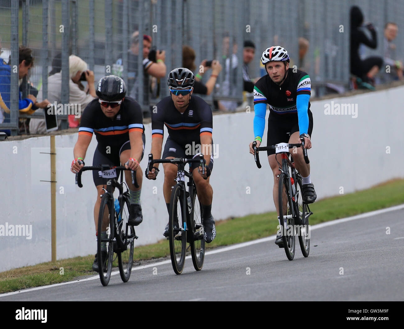Olympic Champion Jason Kenny (right) during Revolve24 at Brands Hatch, Swanley. Stock Photo