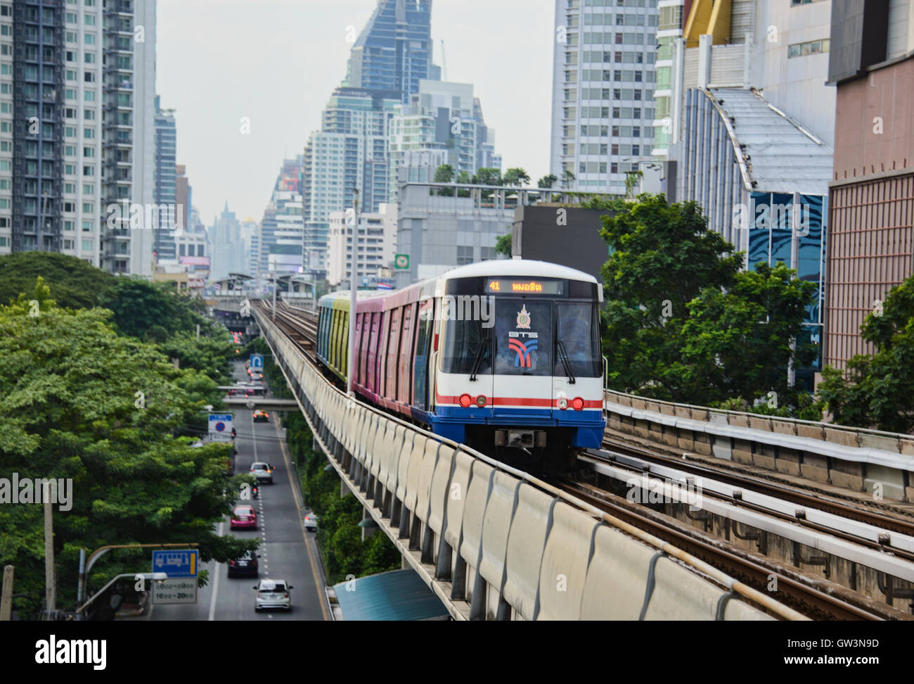 BTS Skytrain in Bangkok Thailand Stock Photo - Alamy