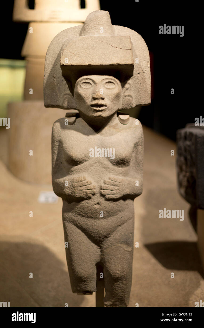 Stone figure of the Huaxtec goddess Tlazolteotl, Room 27 British Museum, London, UK. Stock Photo