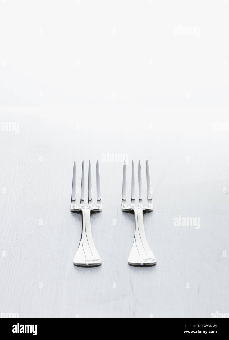 two forks, use to show the restaurants standing Stock Photo Alamy