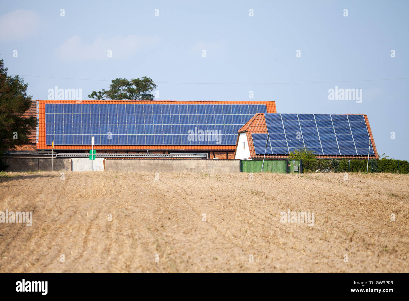 solar collectors on a house Stock Photo - Alamy