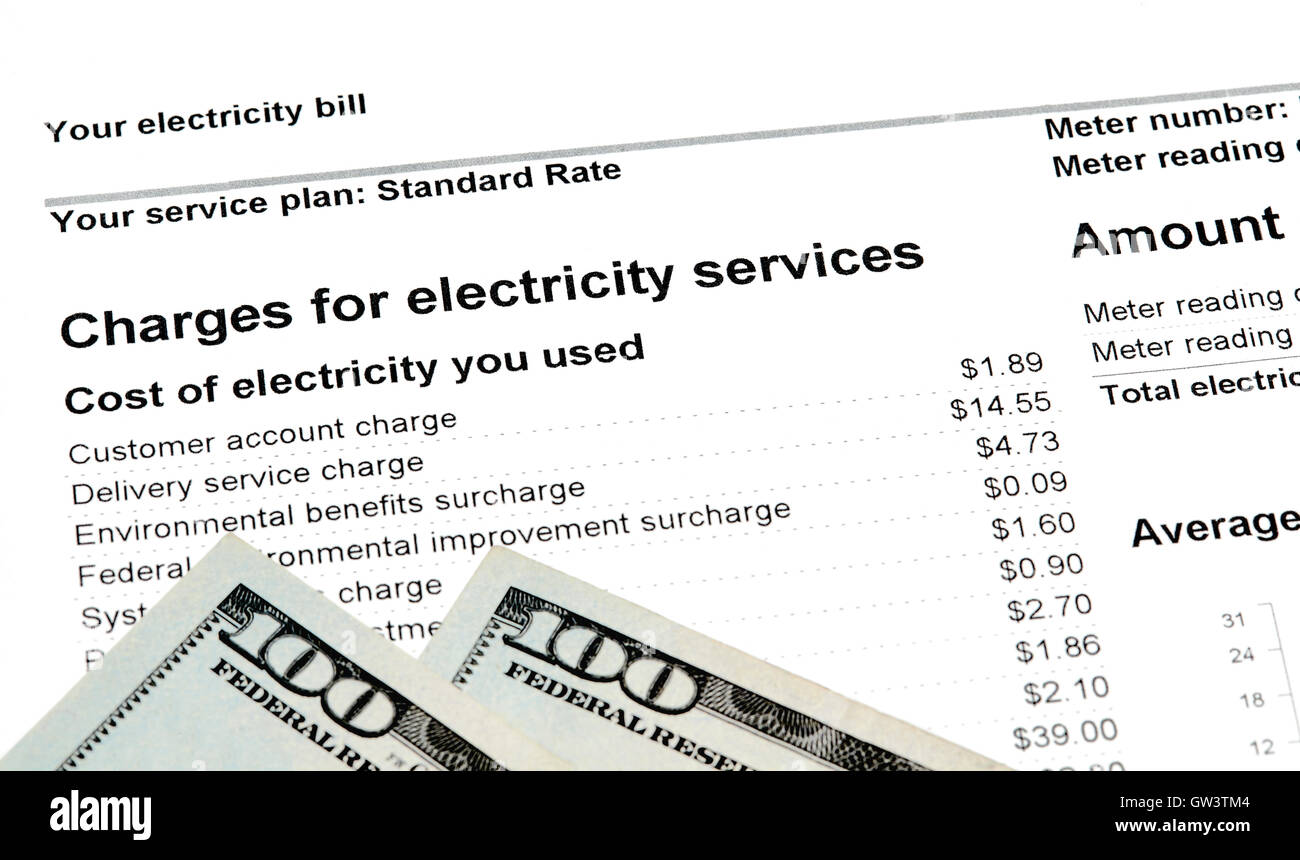 Electricity Bill Statement High Resolution Stock Photography and Images
