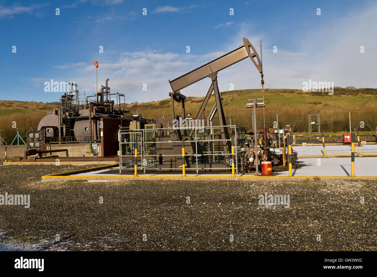 Nodding Donkey at the UK's oldest onshore oil field at Kimmeridge in