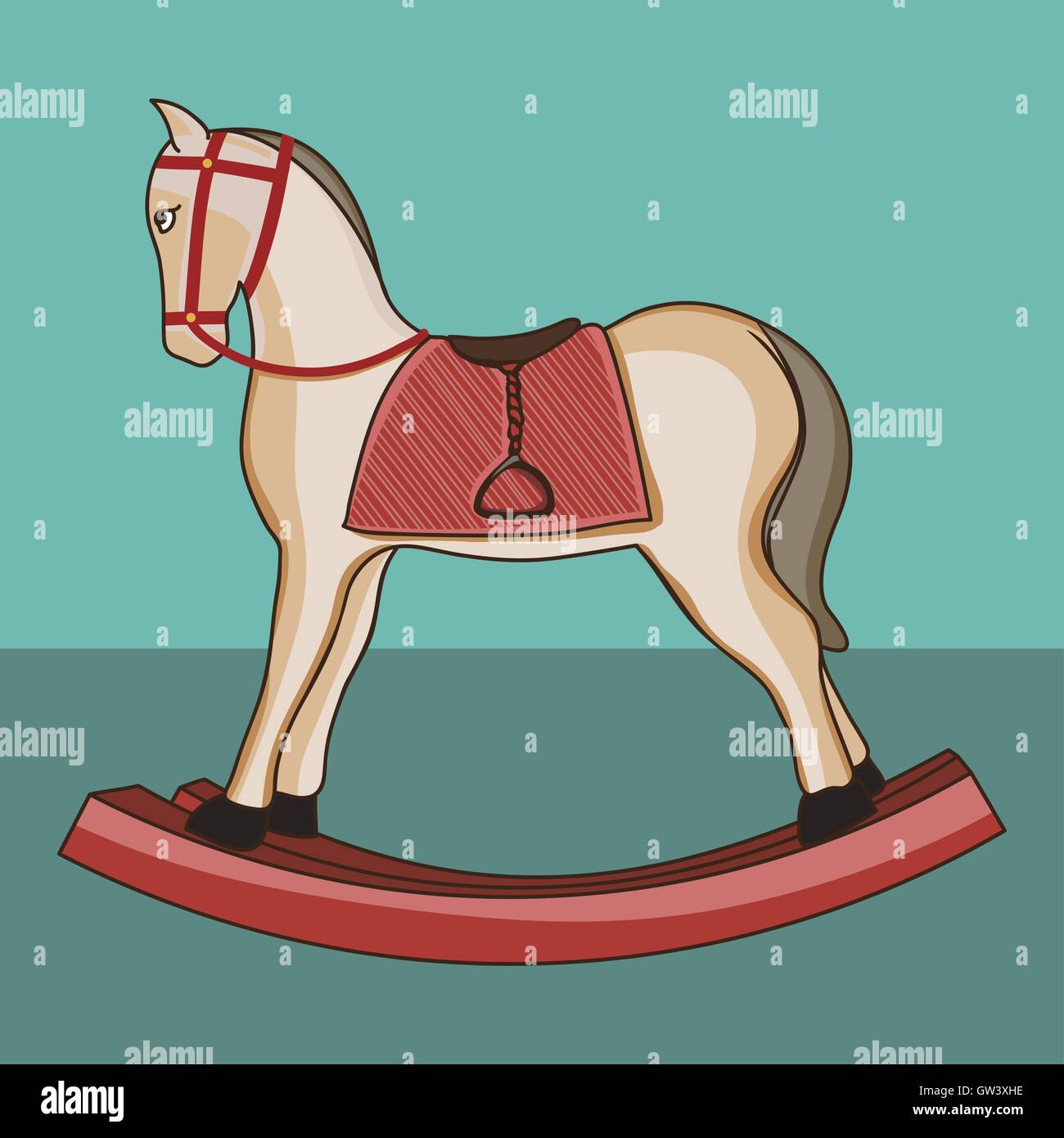 Wooden horse toy icon vector hires stock photography and images Alamy