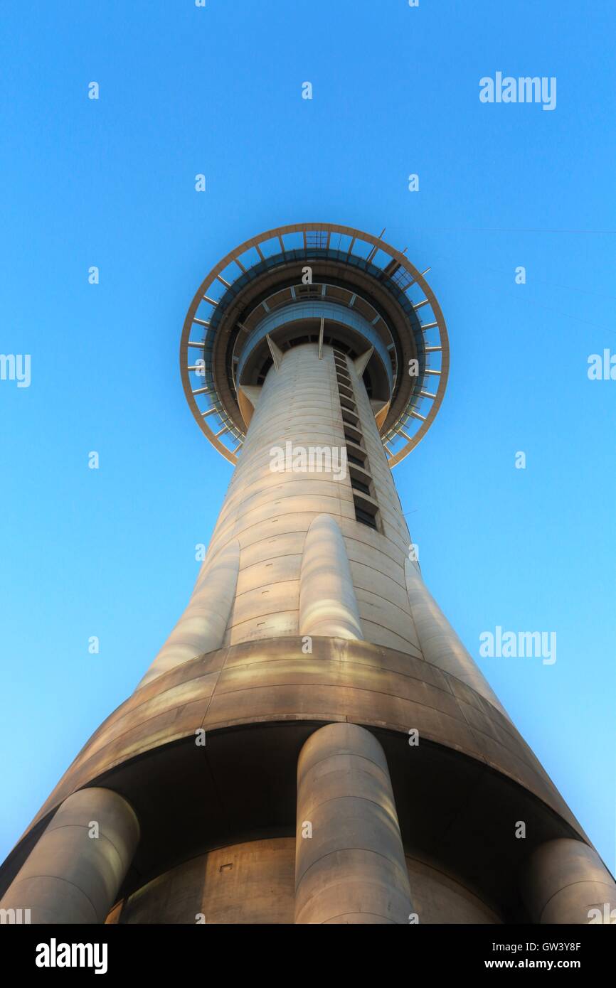 Sky Tower, Auckland City, North Island New Zealand Stock Photo