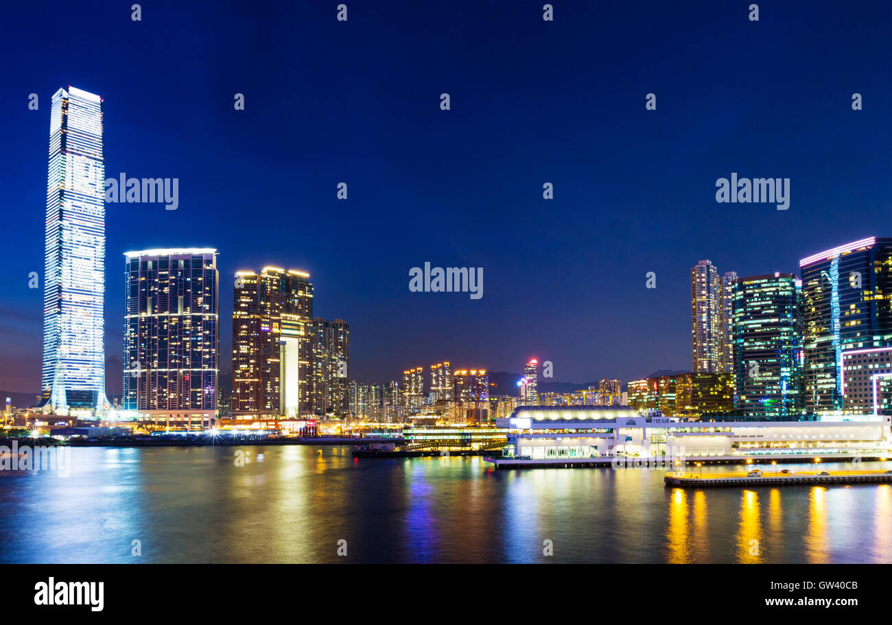 Kowloon at night in Hong Kong Stock Photo - Alamy