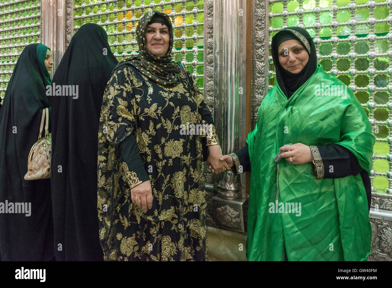 The Holy Shrine Of Imam Khomeini, Two Lady Pilgrims In Front Of The Late Supreme Leader's Shrine