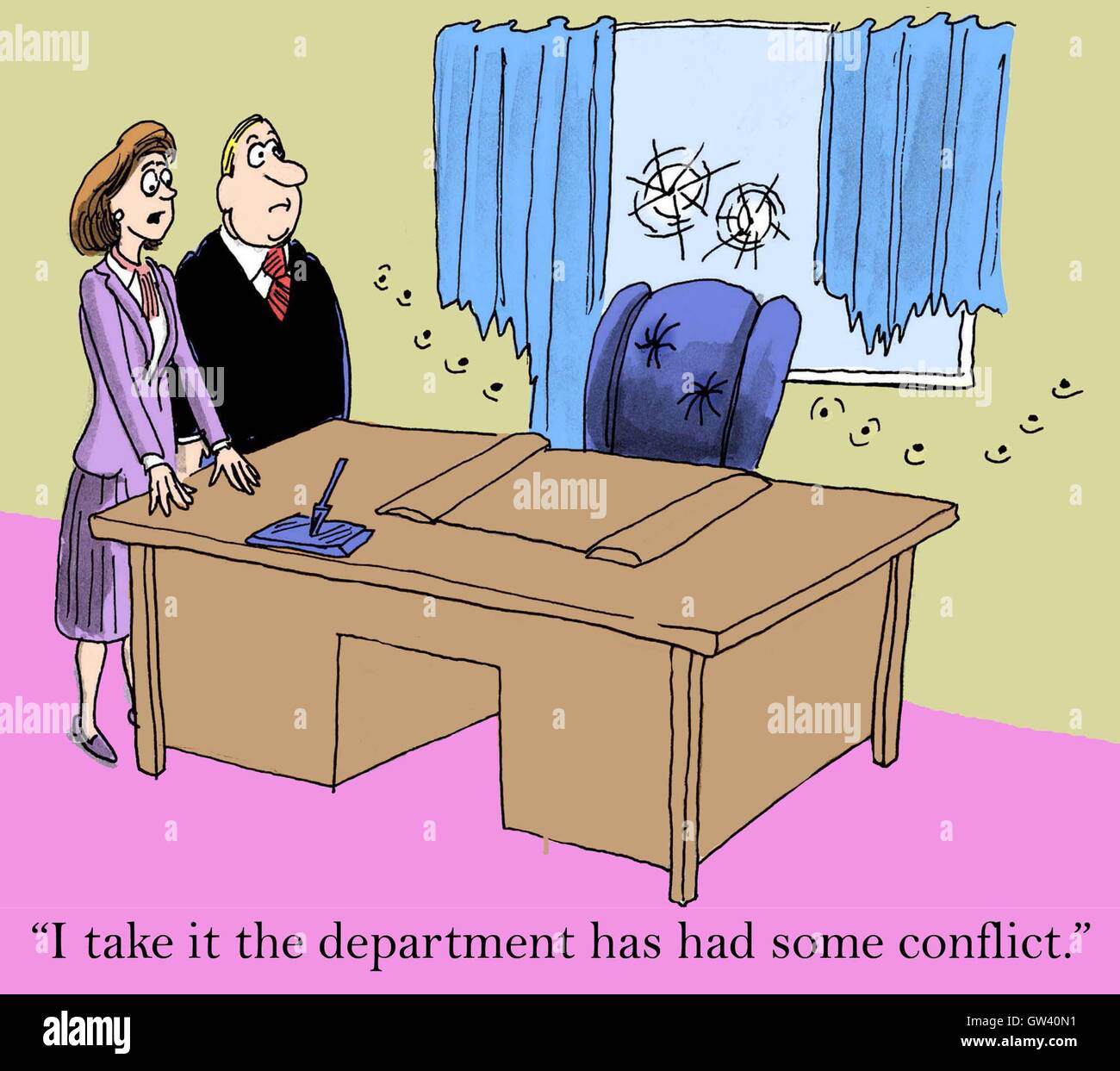 Cartoon Conflict Management High Resolution Stock Photography and