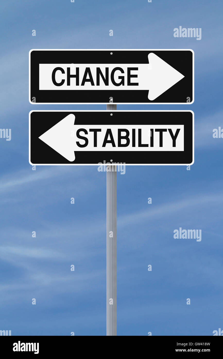 Stability or Change Stock Photo