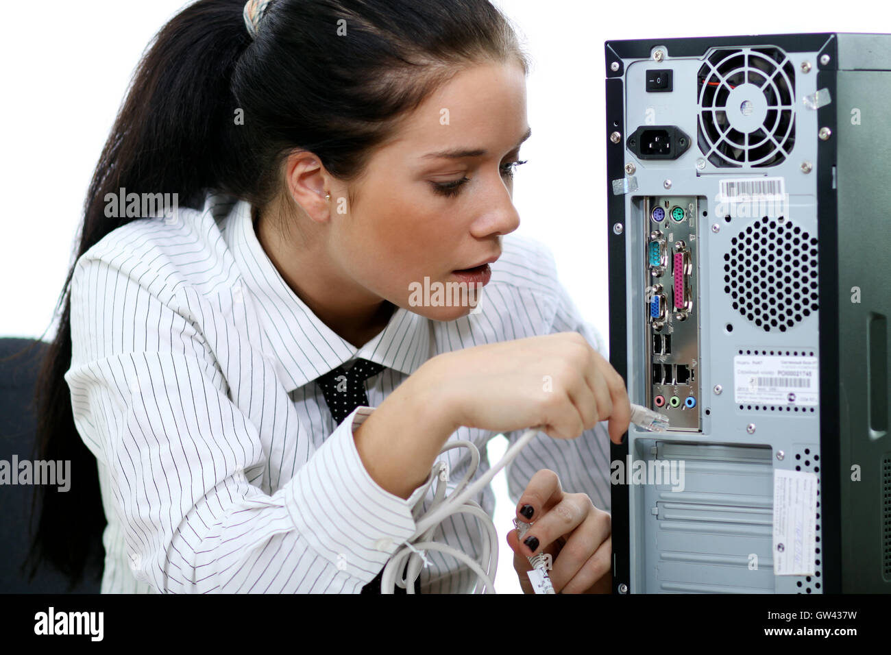 Brunette young woman Stock Photo