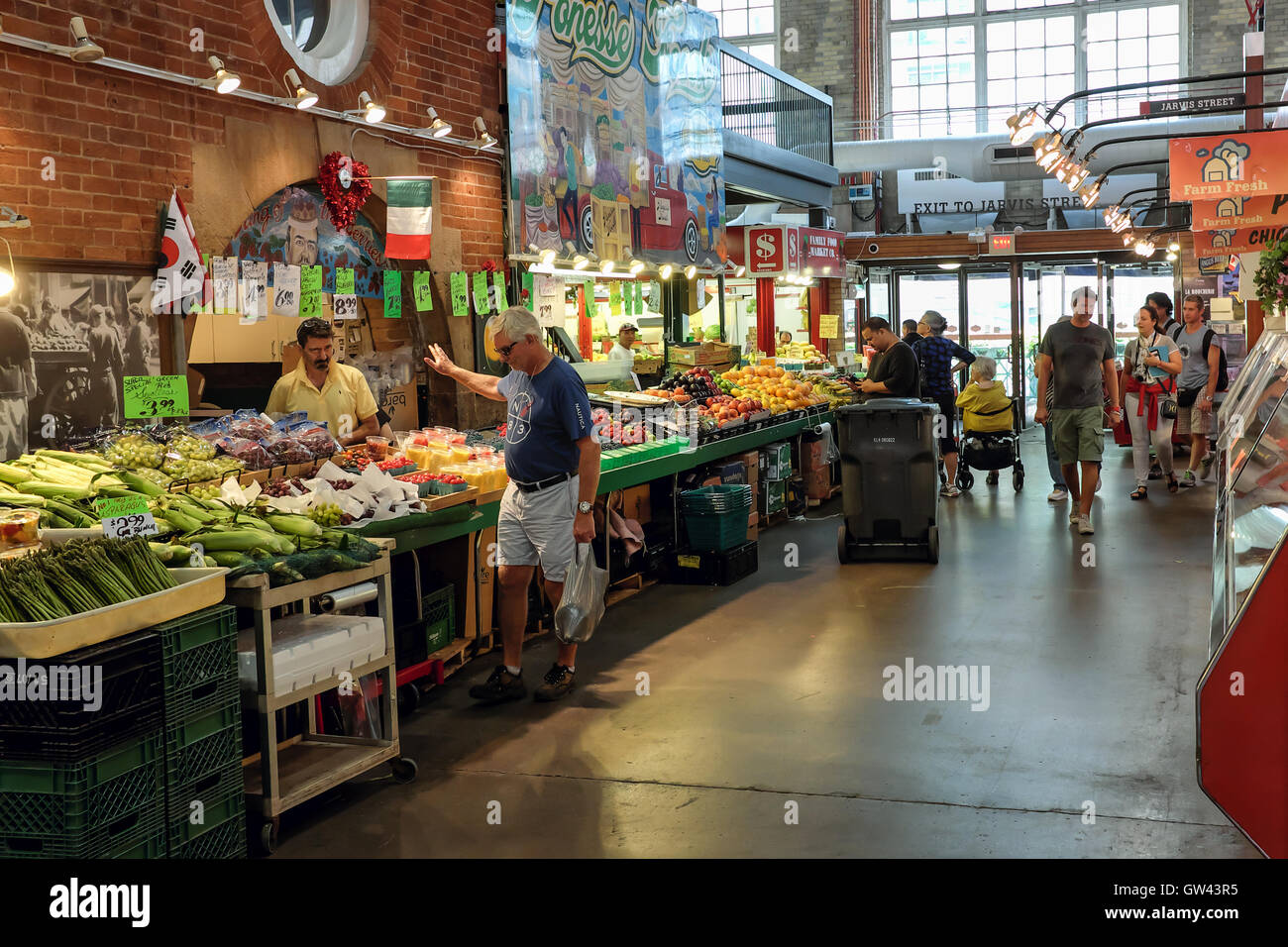 August 18, 2016 - Toronto Ontario, Canada. Since 1803 The St. Lawrence Market has been a mainstay in Toronto. Stock Photo