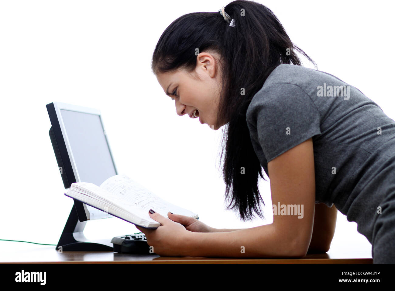 Brunette young woman Stock Photo