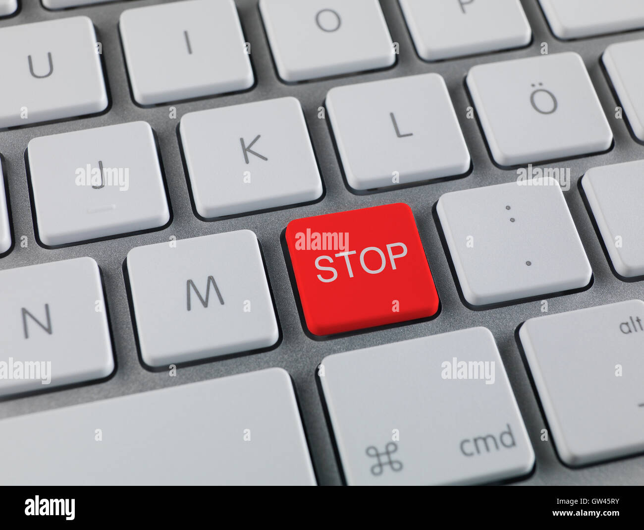 Computer Stop Button Computer keyboard help red hi-res stock photography and images - Alamy