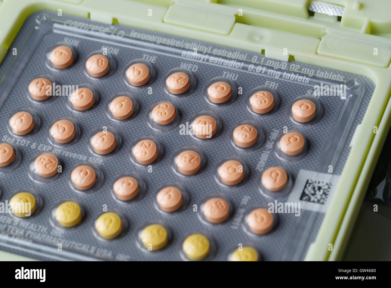 Birth control pills Stock Photo