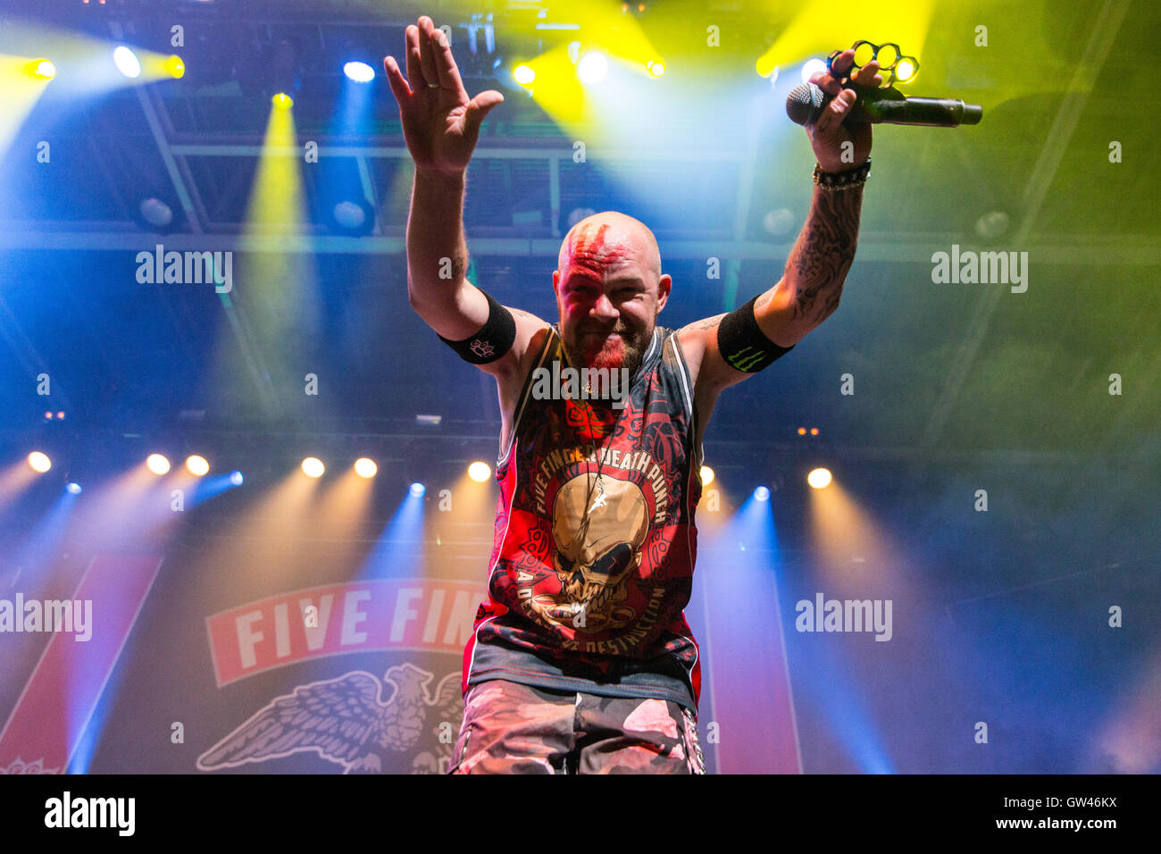 Ivan L. Moody lead singer of Five Finger Death Punch at Abbotsford