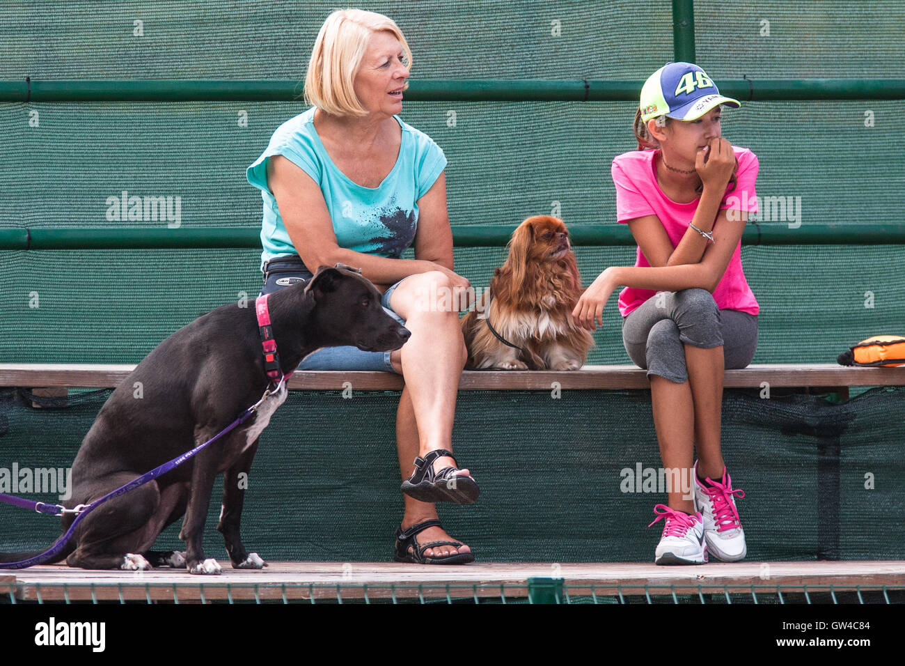 Kamnik, Slovenia. 10th Sep, 2016. Spectators watch the 2nd Flying Dogs