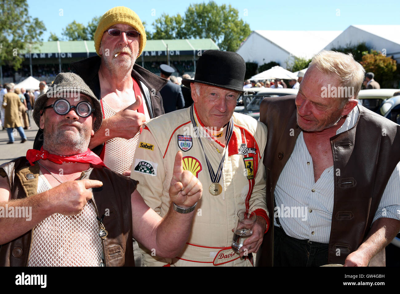 UK. 11th September, 2016. David Franklin, racing driver, meets a group ...